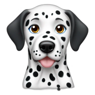 dalmatian with one blue eye one brown sticker