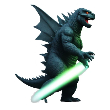 godzilla firing laser sticker
