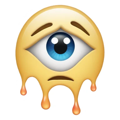 Tear emoji with hearts  sticker