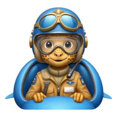 gecko pilot riding blue plane sticker