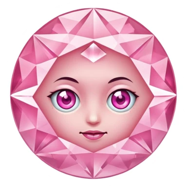 pink diamond with eyes but no face sticker
