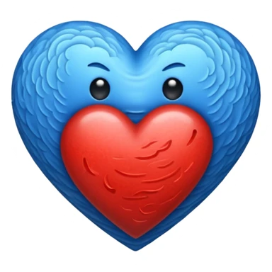 Beating blue love sticker