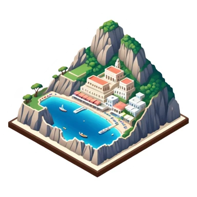 capri italy isometric sticker