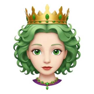 The queen with vine-like hair sticker