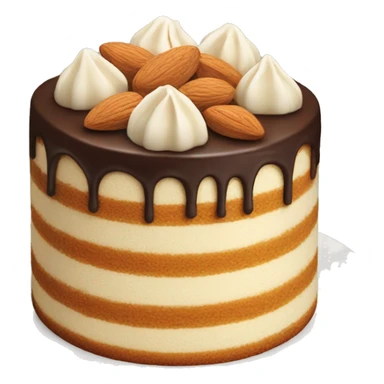 cake with almond on top sticker