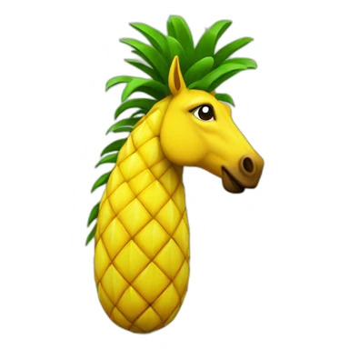 Cheval sur un ananas sticker