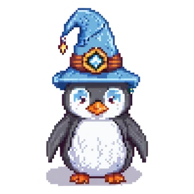 penguin wizard sticker