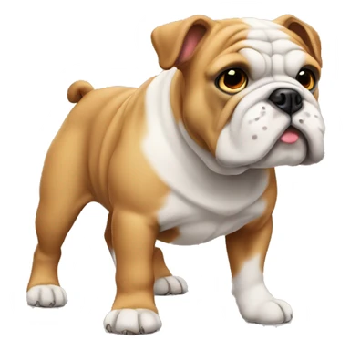bulldog with black and tan fur sticker