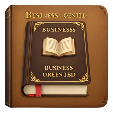 a book with a title "business-oriented intro" sticker