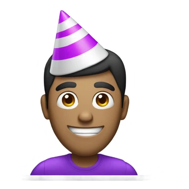 A guy holding a iPhone wearing party hat in  sticker