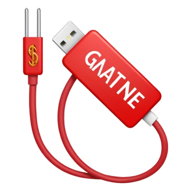 a red slash (🚫) over a cable with with the text "NOT GENUINE" sticker