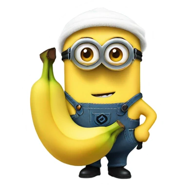 Minion with banana  sticker
