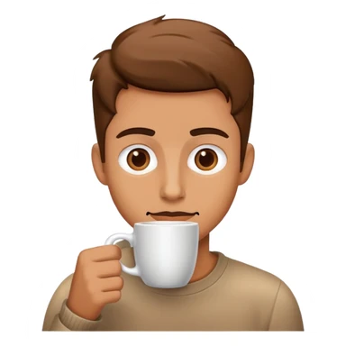 Person drinking coffee  sticker