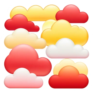 Divine ethereal Romantic red-yellow-white pastel lush gradients aesthetic sticker