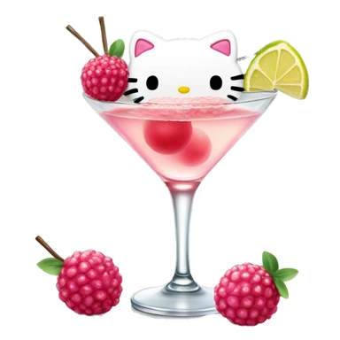 hello kitty with lychee martini sticker