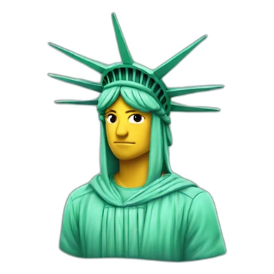 Statue of Liberty hoodie head sticker