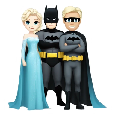 Batman with elsa frozen sticker