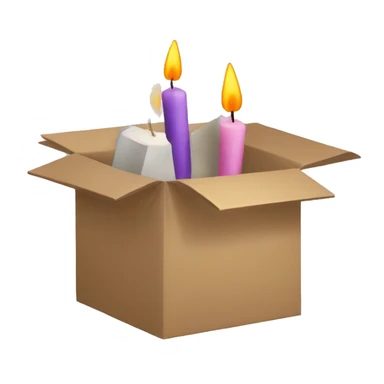 Box with materials for making candle sticker