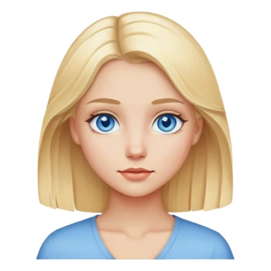 blue eyed blonde girl sticker