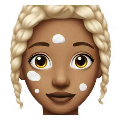girl with vitiligo spots all over her face sticker