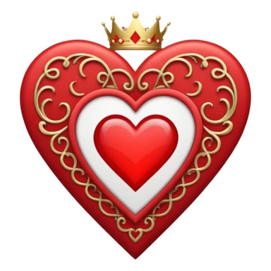 Coração que remeta a rainha de copas  sticker