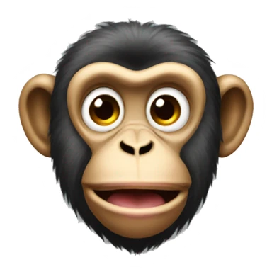 monkey with its tongue out sticker