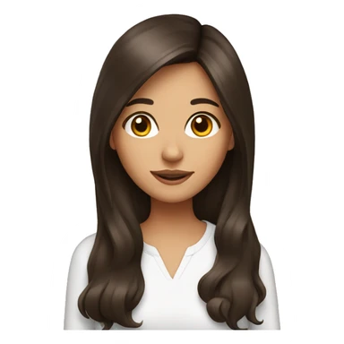 brunette girl with dog sticker