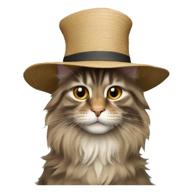 Maine coon with hat sticker