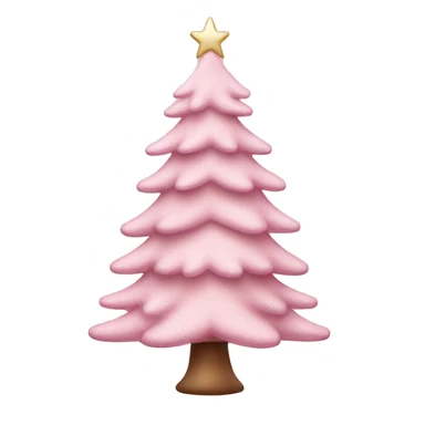 pastel pink christmas tree sticker