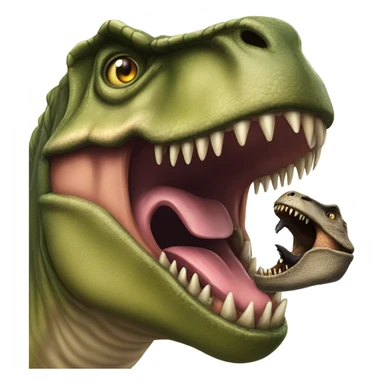 Cat in the mouth of a t-Rex  sticker