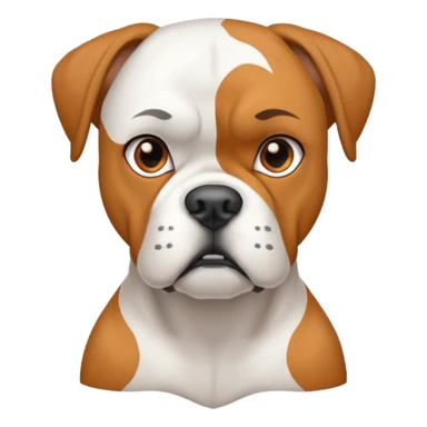 White boxer dog sticker