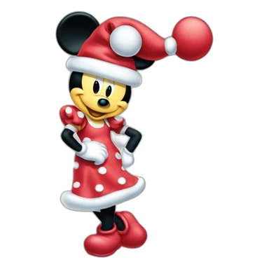 photo minnie mouse mascot stocking sticker