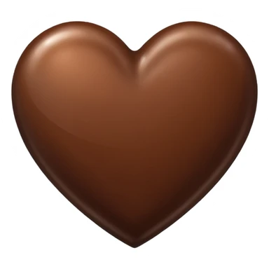 Brown heart sticker