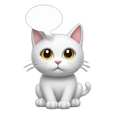 thinking cat with a thought balloon sticker