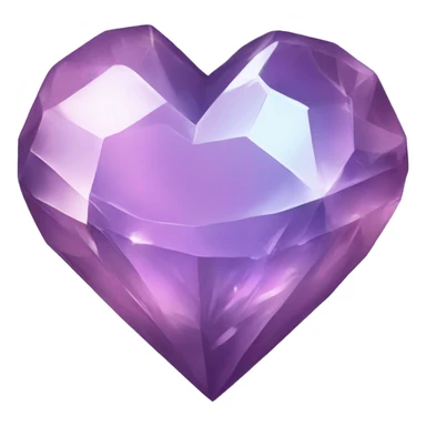 Crystal heart sticker