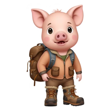 cochon avec des chaussures de marche sticker