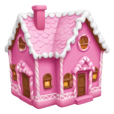 Pink gingerbread house sticker