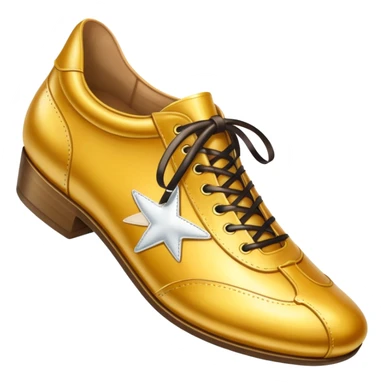 A golden goose shoe sticker