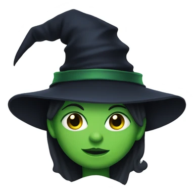 elphaba with a witch hat sticker