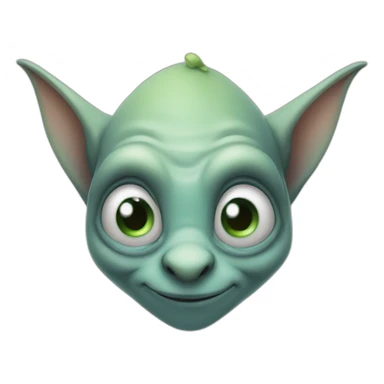 Long nose, cute goblin with blue eyes sticker