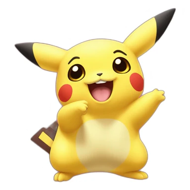 Pikatchu qui fait bonjour  sticker
