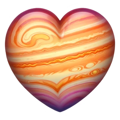 heart shape jupiter sticker