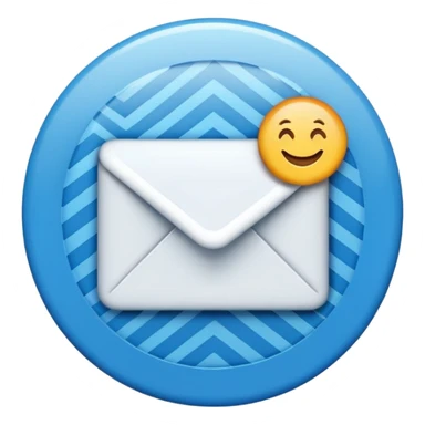 email verification badge emoji in a blue  circular or oval shapes with zigzag edges sticker