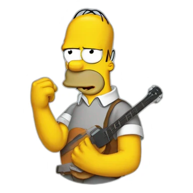 Homer simpson jouant au jeux video sticker
