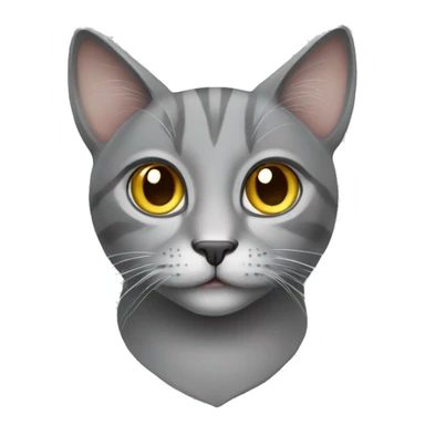 cat whit eyes gray sticker
