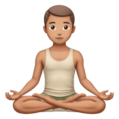 wellness meditation person in lotus position sticker