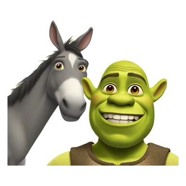 Shrek and donkey sticker