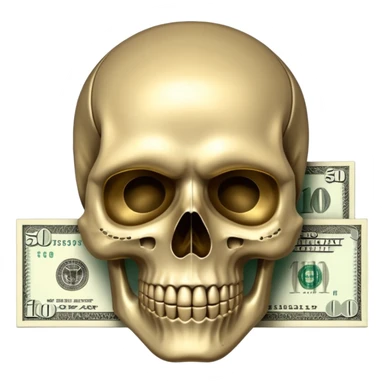 Money Skull Face sticker