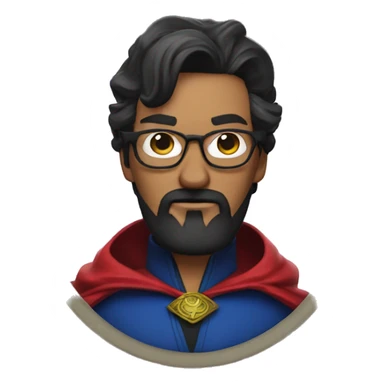 dr strange with glasses and black beard sticker