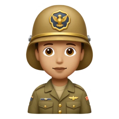Peanut wearing military helmet sticker